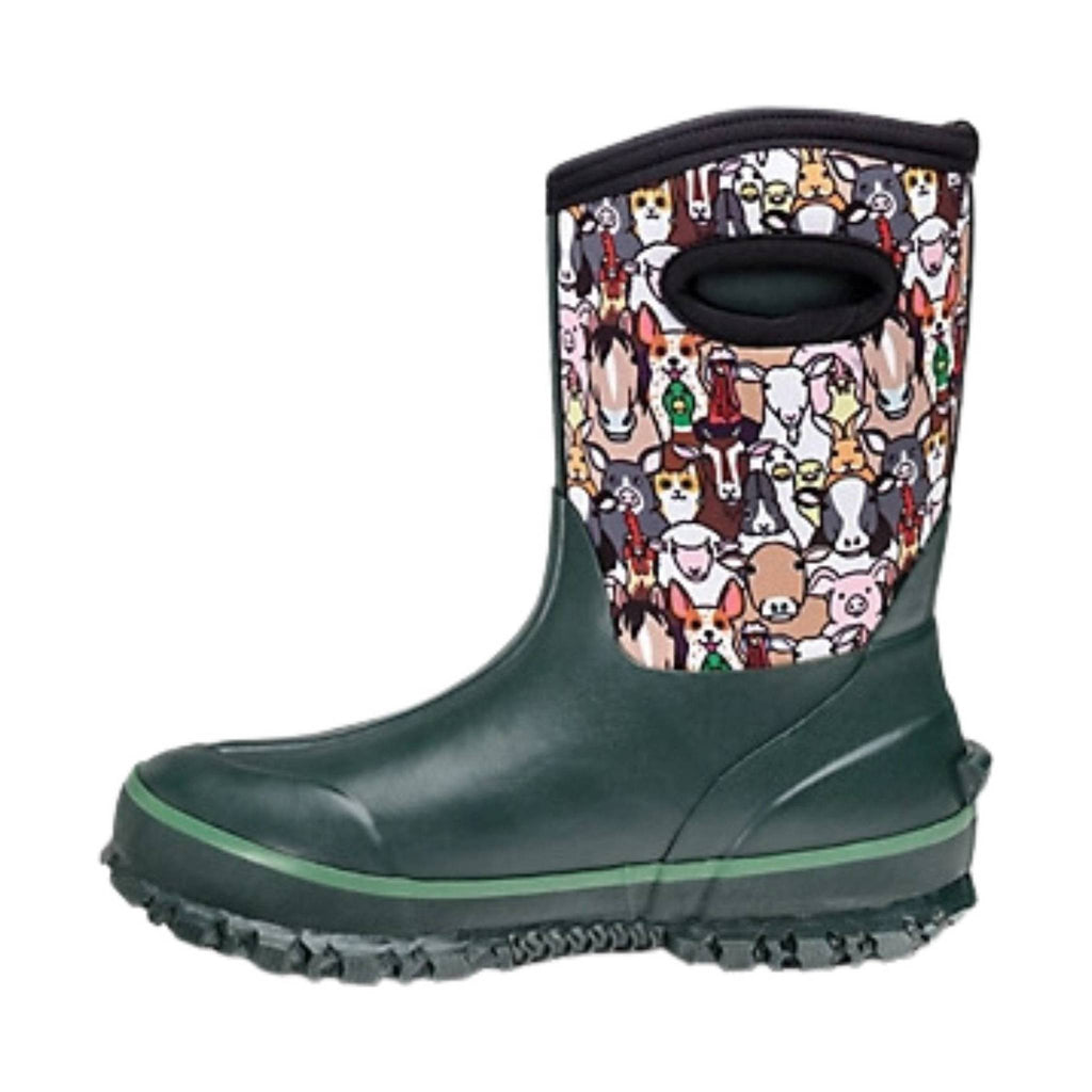 Perfect Storm Women's Barnyard Fun Mid Rain Boots - Green Mutli - Lenny's Shoe & Apparel