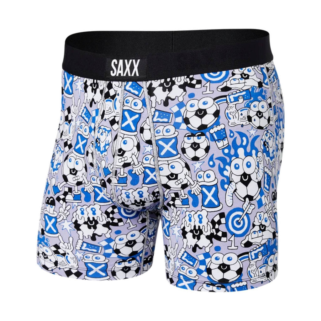 SAXX Men's Vibe Boxer Brief - Footy & Pints Blue - Lenny's Shoe & Apparel