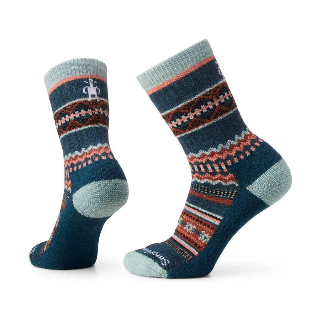 Smartwool Women's Snowed In Sweater Light Cushion Crew Socks - Twilight Blue - Lenny's Shoe & Apparel