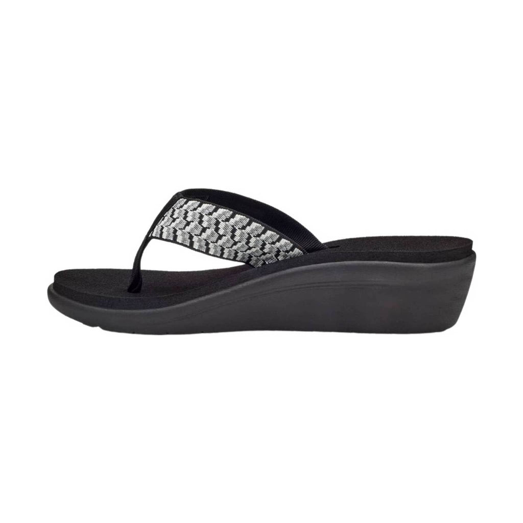 Teva Women's Voya Wedge Sandal - Paint Track Black/White - Lenny's Shoe & Apparel