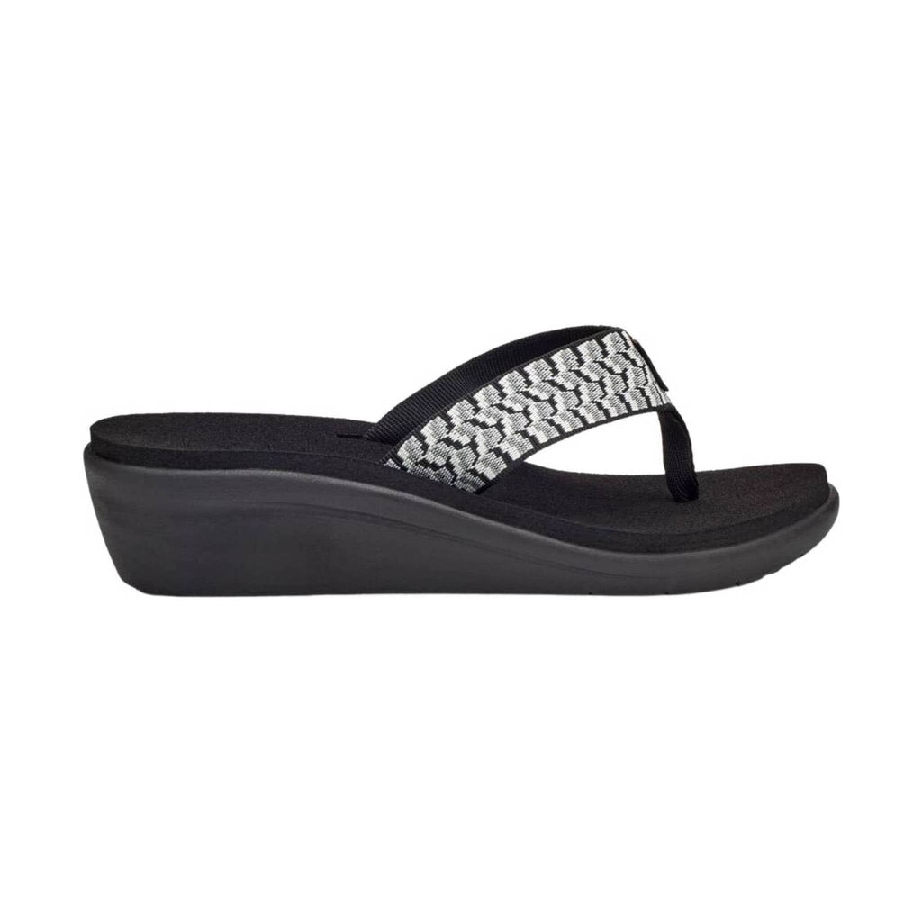 Teva Women's Voya Wedge Sandal - Paint Track Black/White - Lenny's Shoe & Apparel