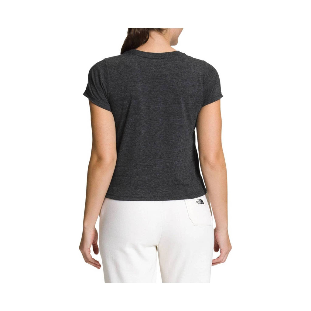 The North Face Women's Short Sleeve Simple Logo Tee - Black Heather - Lenny's Shoe & Apparel