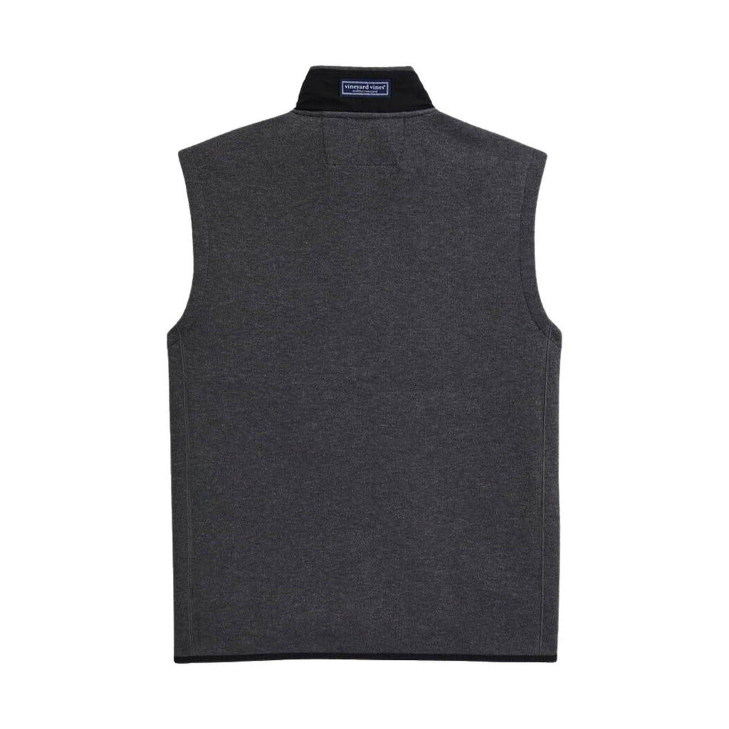 Vineyard Vines Men's Mountain Sweater Fleece Vest - Jet Black - Lenny's Shoe & Apparel