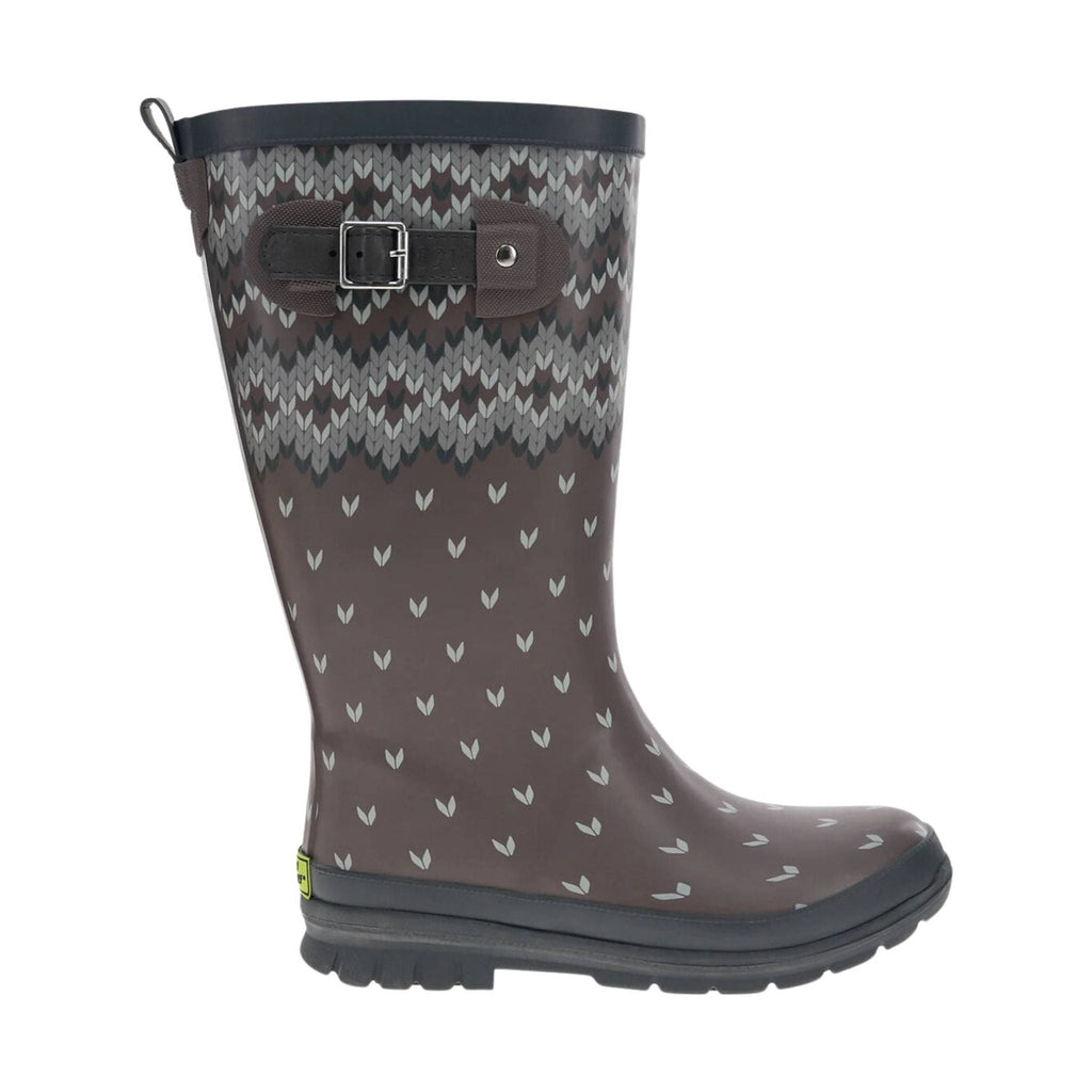 Western Chief Women's Fair Isle Tall Rain Boot - Taupe - Lenny's Shoe & Apparel