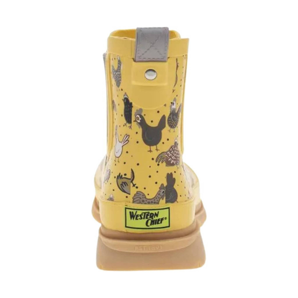 Western Chief Women's Hen Frenzy Chelsea Rain Boots - Yellow - Lenny's Shoe & Apparel