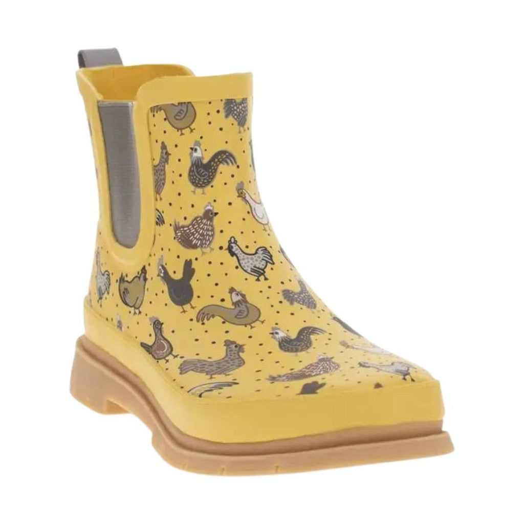 Western Chief Women's Hen Frenzy Chelsea Rain Boots - Yellow - Lenny's Shoe & Apparel