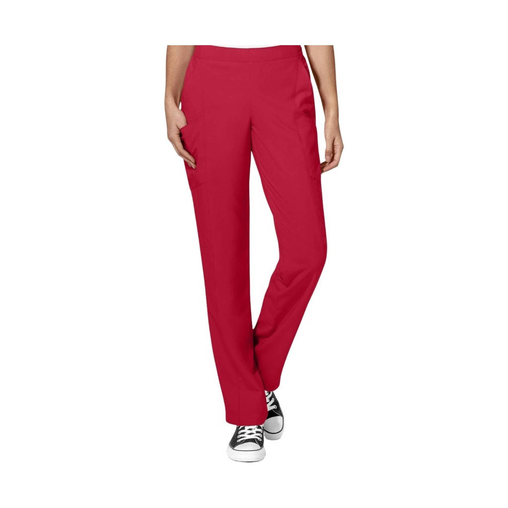 WonderWink Women's Flat Front Cargo Scrub Pant - Red - Lenny's Shoe & Apparel