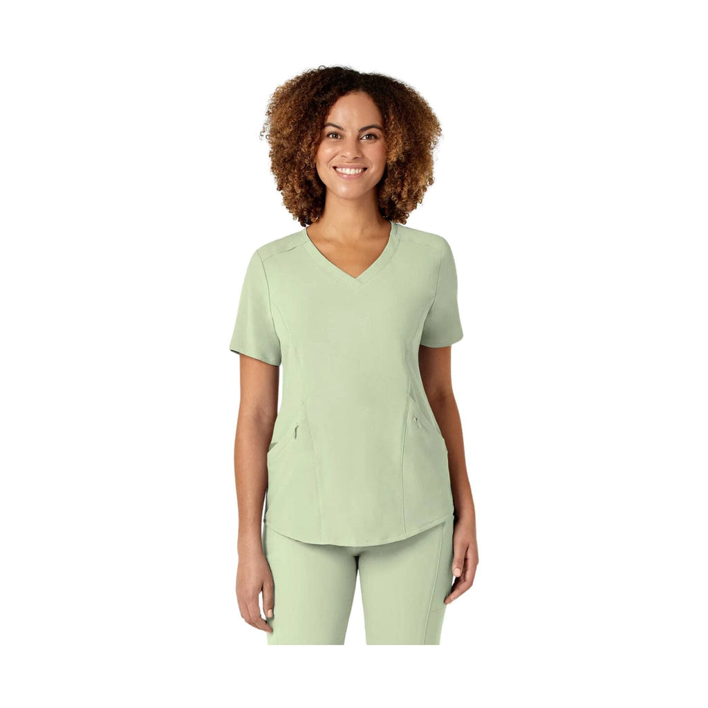 WonderWink Women's Renew V Neck Scrub Top - Fresh Mint - Lenny's Shoe & Apparel