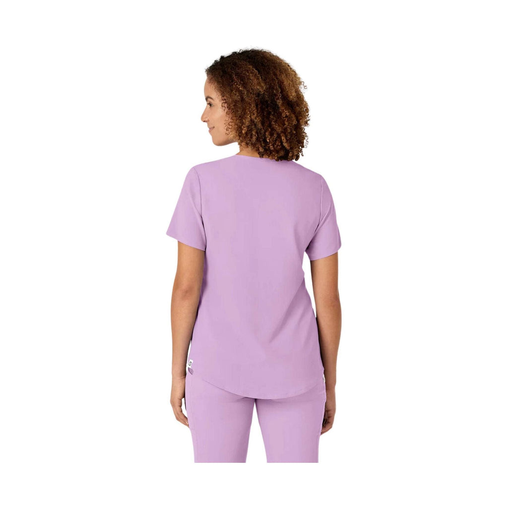 WonderWink Women's Renew V Neck Scrub Top - Violet Tulle - Lenny's Shoe & Apparel