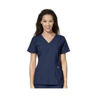 WonderWink Women's Stylized V-Neck Scrub Top - Navy - Lenny's Shoe & Apparel